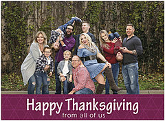 Burgundy Bar Photo Card D1486U-4B